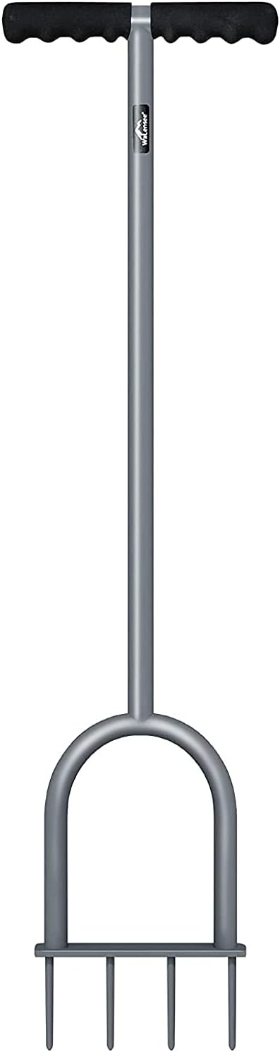 Walensee Lawn Aerator Spike Metal Manual Dethatching Soil Aerating Lawn with 15 Iron Spikes, Pre-Assembled Grass Aerator Tools for Yard, Lawn Aeration, Garden Tool, Revives Lawn Health, Patented