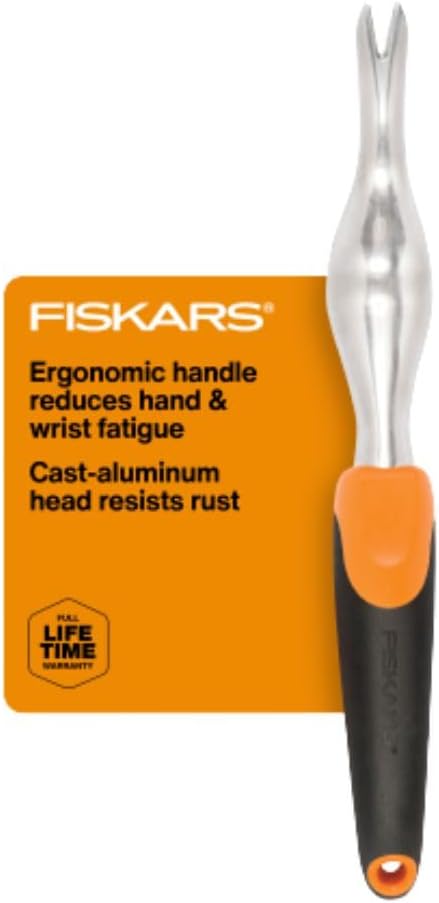 Fiskars Ergo Garden Trowel for Digging and Planting, Heavy Duty Gardening Hand Tool with Hanging Hole