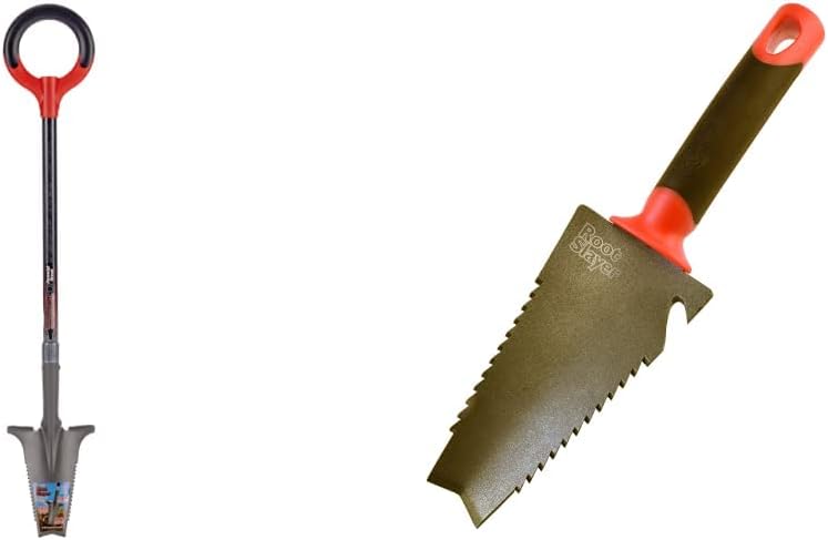 Radius Garden 23311 Root Slayer Perennial Shovel, Red