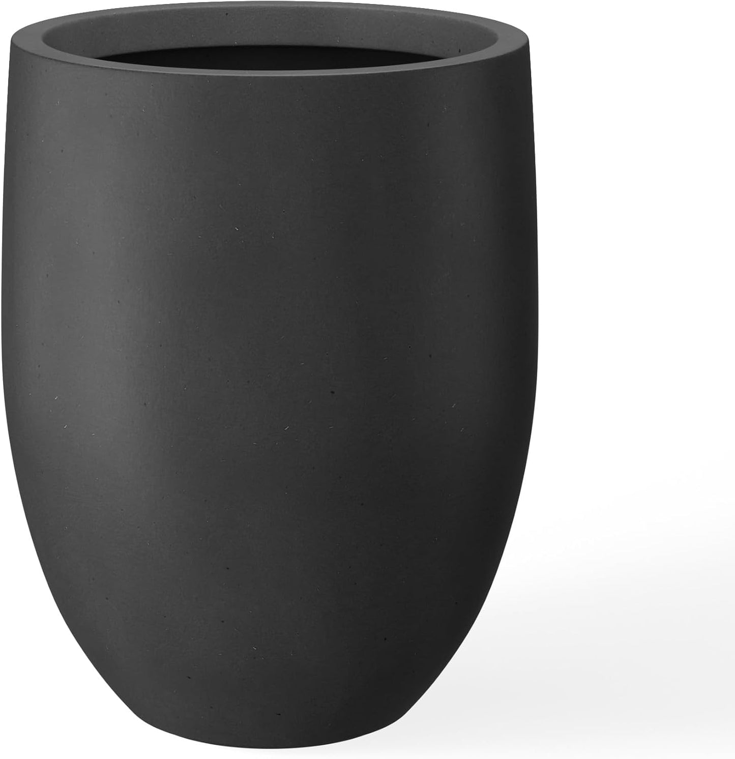 Kante 21.7" H Weathered Concrete Tall Planter, Large Outdoor Indoor Decorative Pot with Drainage Hole and Rubber Plug, Modern Round Style for Home and Garden