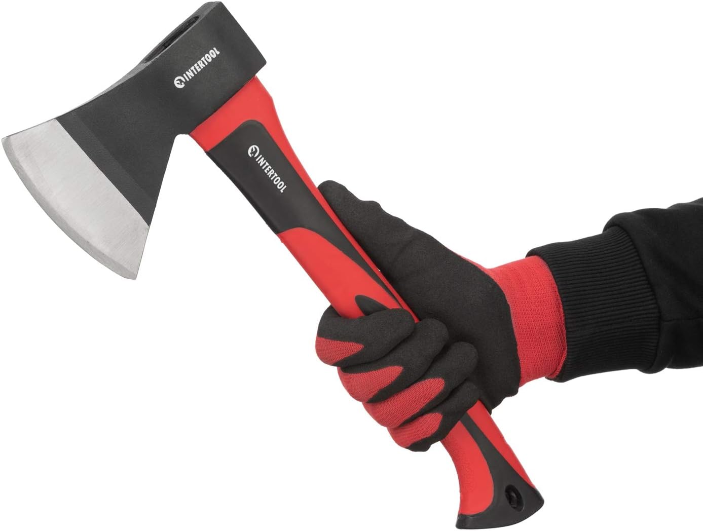 INTERTOOL Log Splitting Maul Axe - 36” Wood Chopping Ax with Rust Resistant Steel, Shock Absorbing Fiberglass Anti-Slip Handle, & Blade Sheath Cover - HT-0275