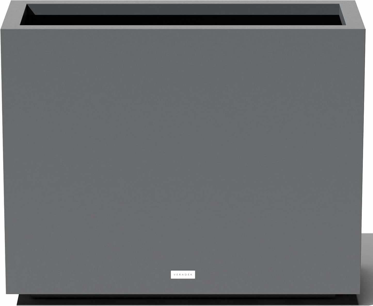 Veradek Block Series Span Plastic Planter - Tall Rectangular Planter for Indoor or Outdoor Patio/Porch | Durable All-Weather with Removable Insert Bucket | Modern Design for Plants, Flowers, Garden