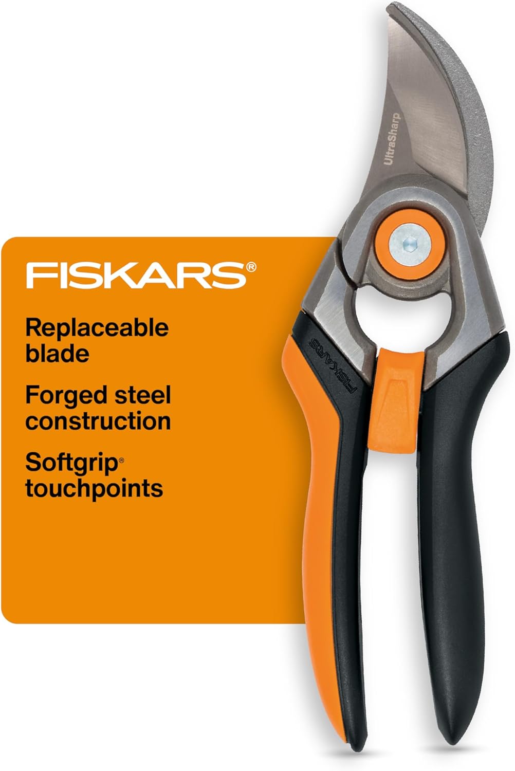 Fiskars Bypass Pruning Shears, 5/8-Inch Cut Capacity Garden Clippers, Gardening Scissors with Sharp, Rust Resistant Steel Blade
