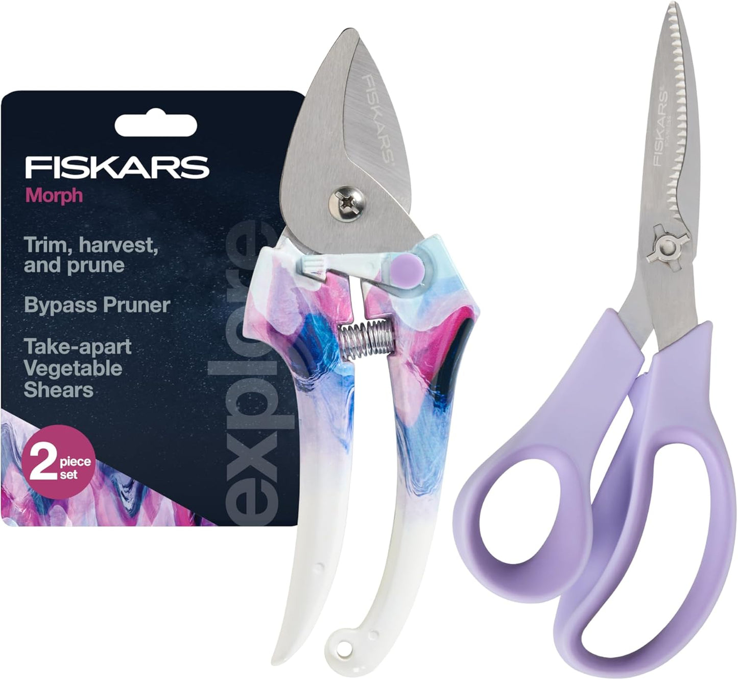 Fiskars Bypass Pruning Shears, 5/8-Inch Cut Capacity Garden Clippers, Gardening Scissors with Sharp, Rust Resistant Steel Blade