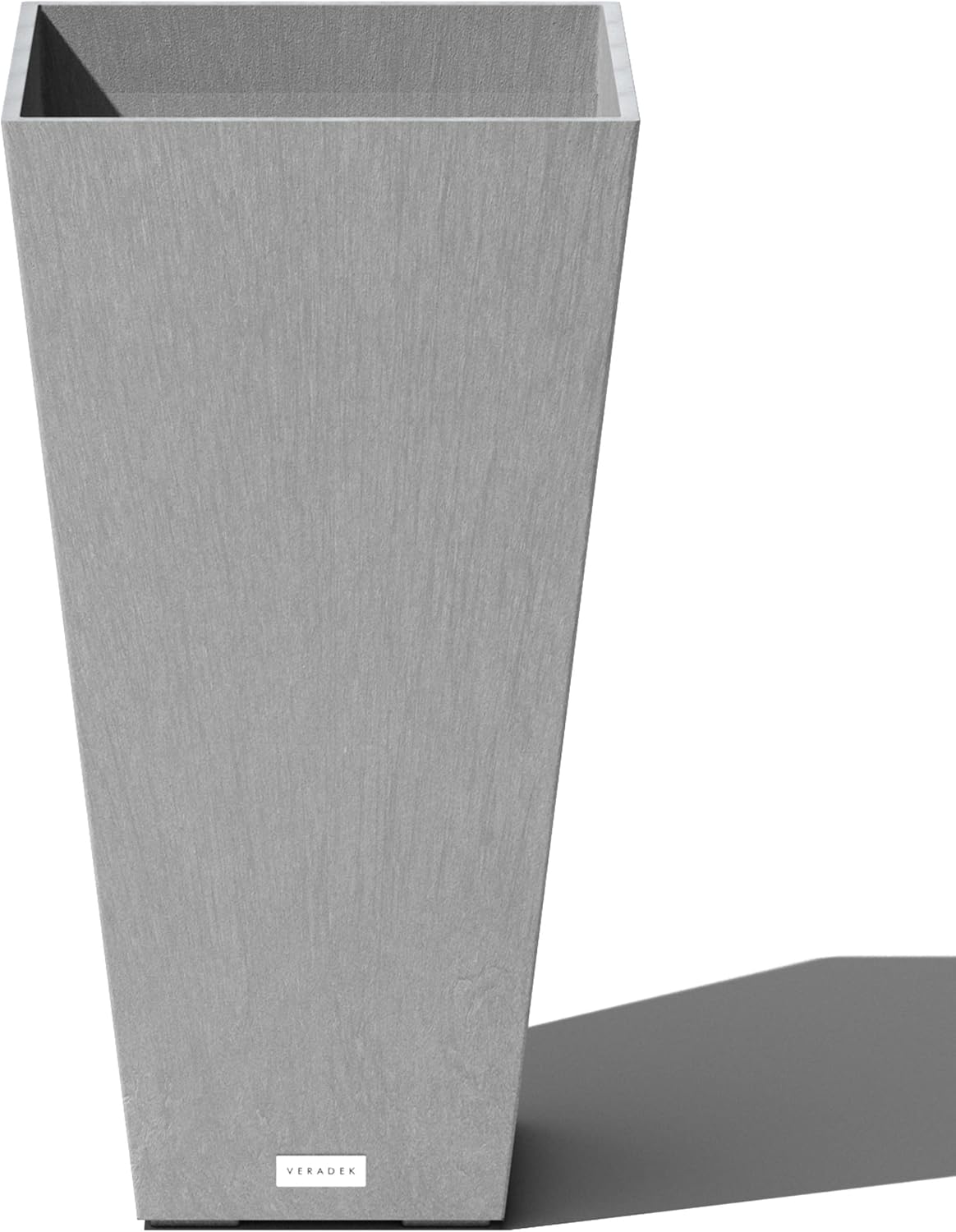 Veradek V-Resin Indoor/Outdoor Taper Planter, Set of 2 (30 inch, Black)