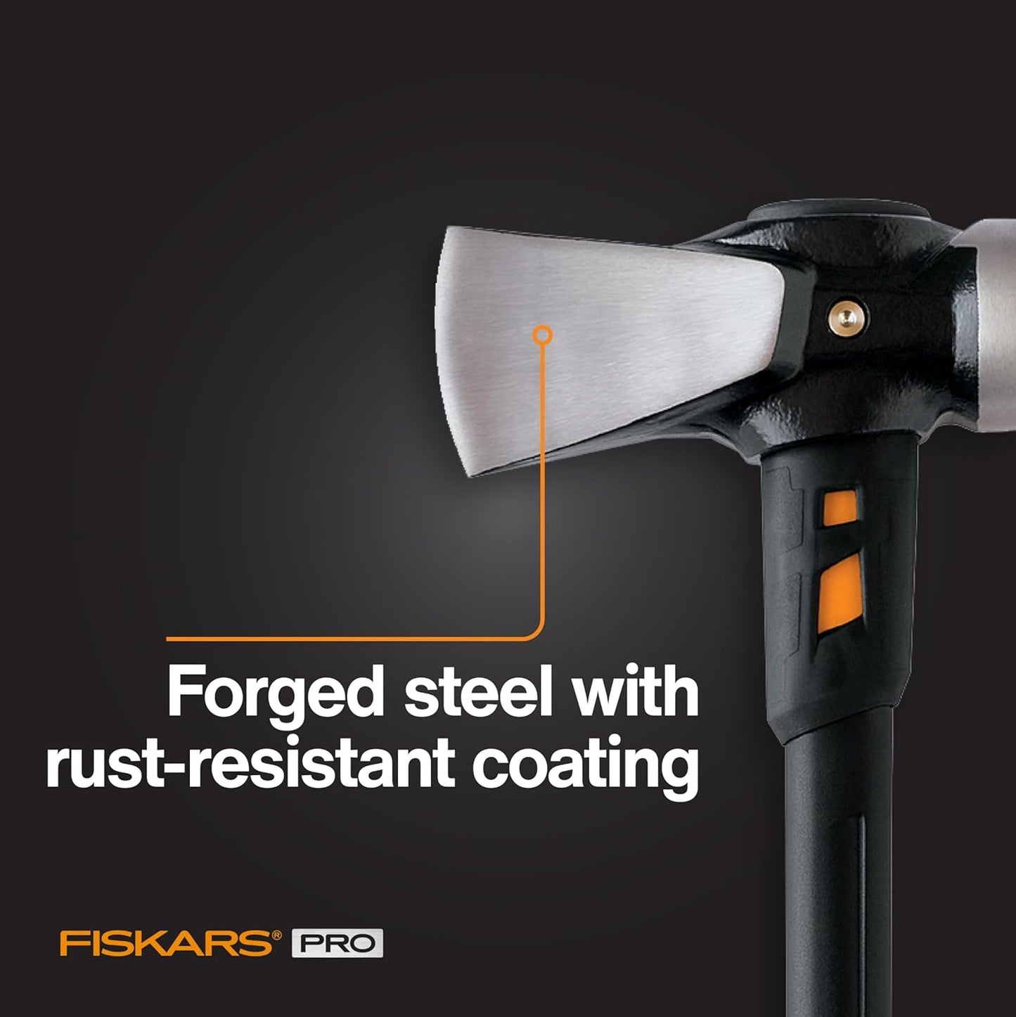 Fiskars 8 lb. Splitting Maul - 36" Shock-Absorbing, Comfort Grip Handle - Rust Resistant Forged Steel Blade - Wood Splitter Maul for Hardwood - Split Wood for Campfires - Bushcraft Gear