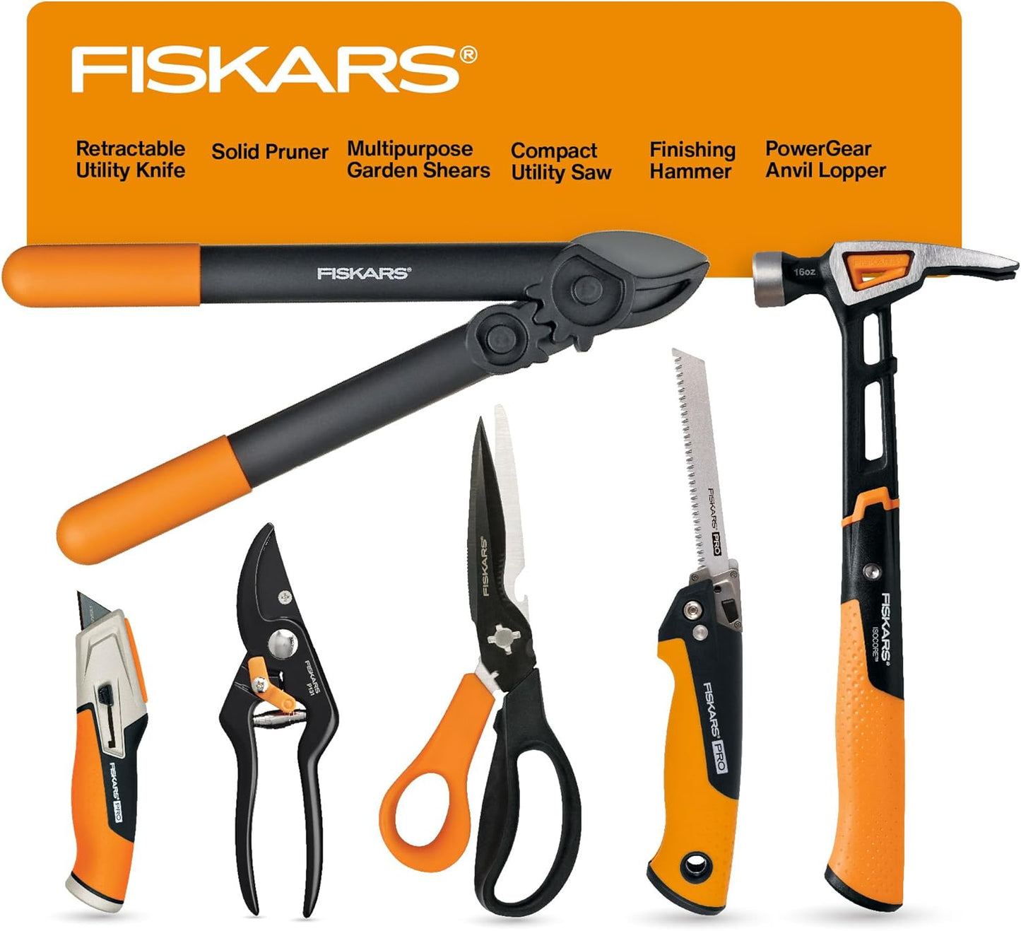 Fiskars 32-Inch PowerGear Loppers for Tree Trimming, Heavy-Duty, Sharp Bypass Steel Blade Tree Branch Cutter up to 2-Inch Diameter Cut Capacity, Hand Loppers