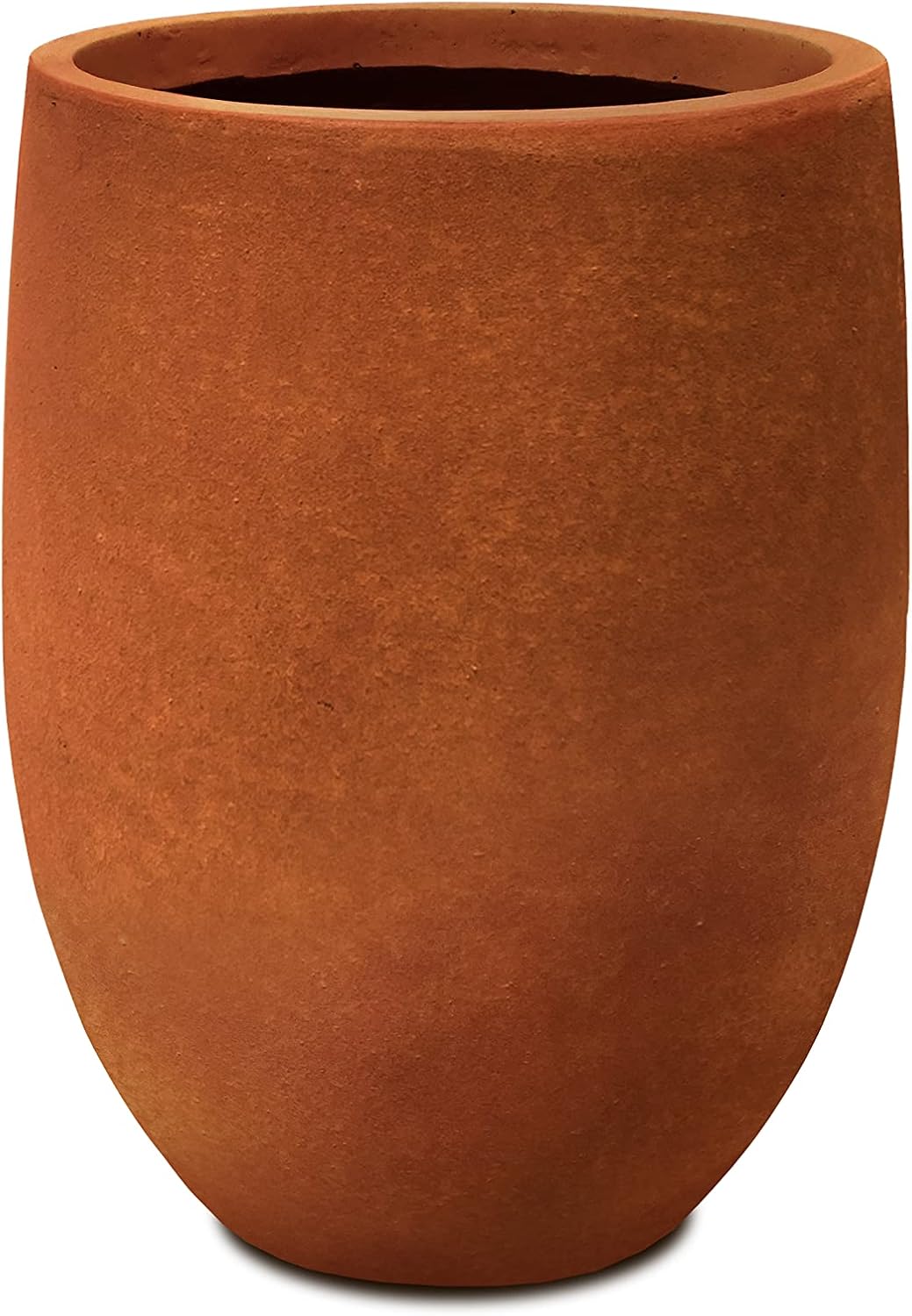 Kante 21.7" H Weathered Concrete Tall Planter, Large Outdoor Indoor Decorative Pot with Drainage Hole and Rubber Plug, Modern Round Style for Home and Garden