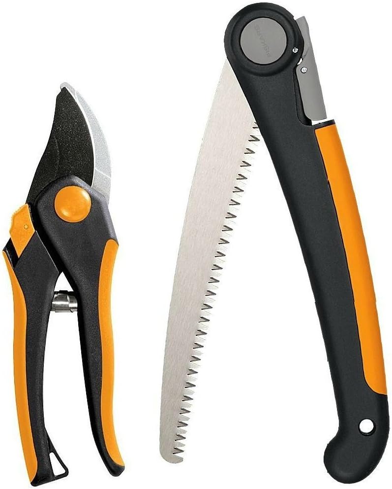 Fiskars Bypass Pruning Shears, 5/8-Inch Cut Capacity Garden Clippers, Gardening Scissors with Sharp, Rust Resistant Steel Blade