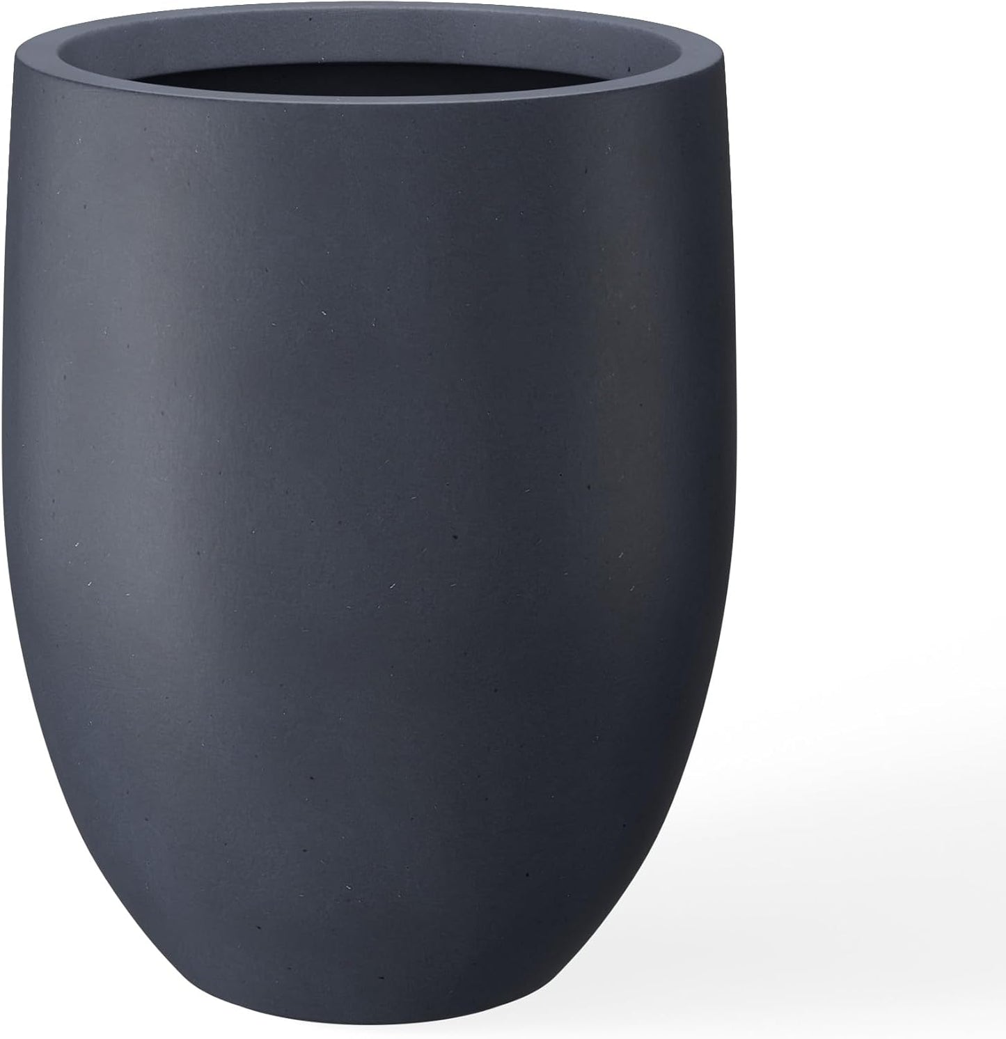 Kante 21.7" H Weathered Concrete Tall Planter, Large Outdoor Indoor Decorative Pot with Drainage Hole and Rubber Plug, Modern Round Style for Home and Garden