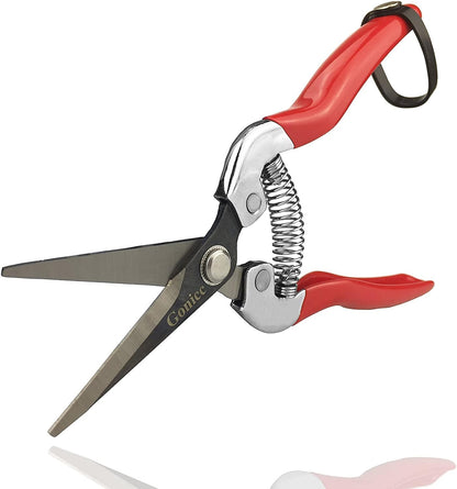gonicc 8" Professional Premium Titanium Bypass Pruning Shears (GPPS-1003), Hand Pruners, Garden Clippers.