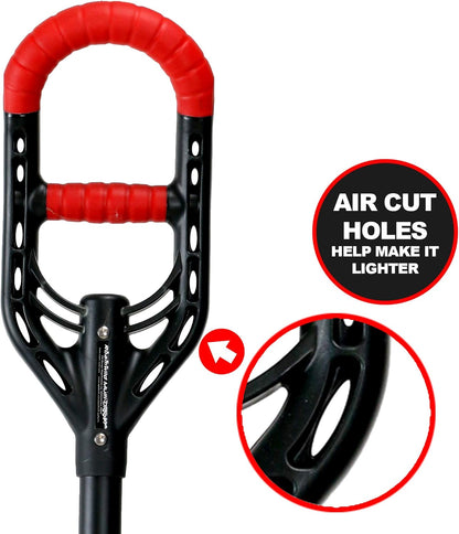 Roamwild Multi-Digger Garden Edger – Reinforced Fibreglass Light Weight Gardening Edging Tool with Edge Clearing Extra Wide Footplates & Unique Dual AIR Light Grip Technology & Root Saw Stump Cutter.