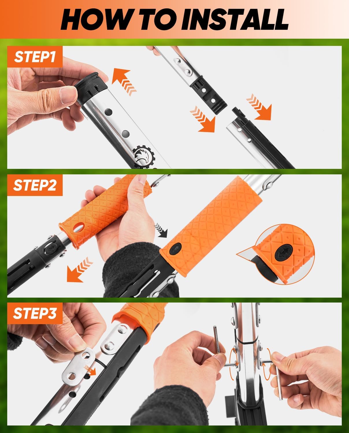 Saker Weed Puller Tool Stand Up Heavy Duty Garden Tool with Long Handle and Stainless Steel Claws for Remove Weeds Without Bending, Pulling, or Kneeling