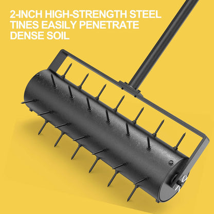 18-inch Lawn Aerator, Rolling Aerator Lawn Tool, Heavy Duty Lawn Aerator Tool, Grass Aerator & Garden Tools for Aeration & Soil Health