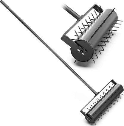18-inch Lawn Aerator, Rolling Aerator Lawn Tool, Heavy Duty Lawn Aerator Tool, Grass Aerator & Garden Tools for Aeration & Soil Health