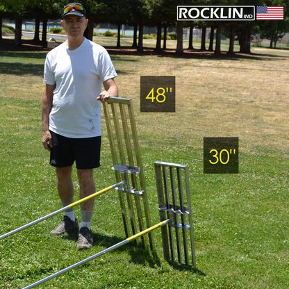 Rocklin™ Lawn Leveling Rake | Levelawn Tool | Level Soil or Dirt Ground Surfaces Easily | 30” x 10” Ground Plate | 78” Extra Long Handle | Stainless Steel