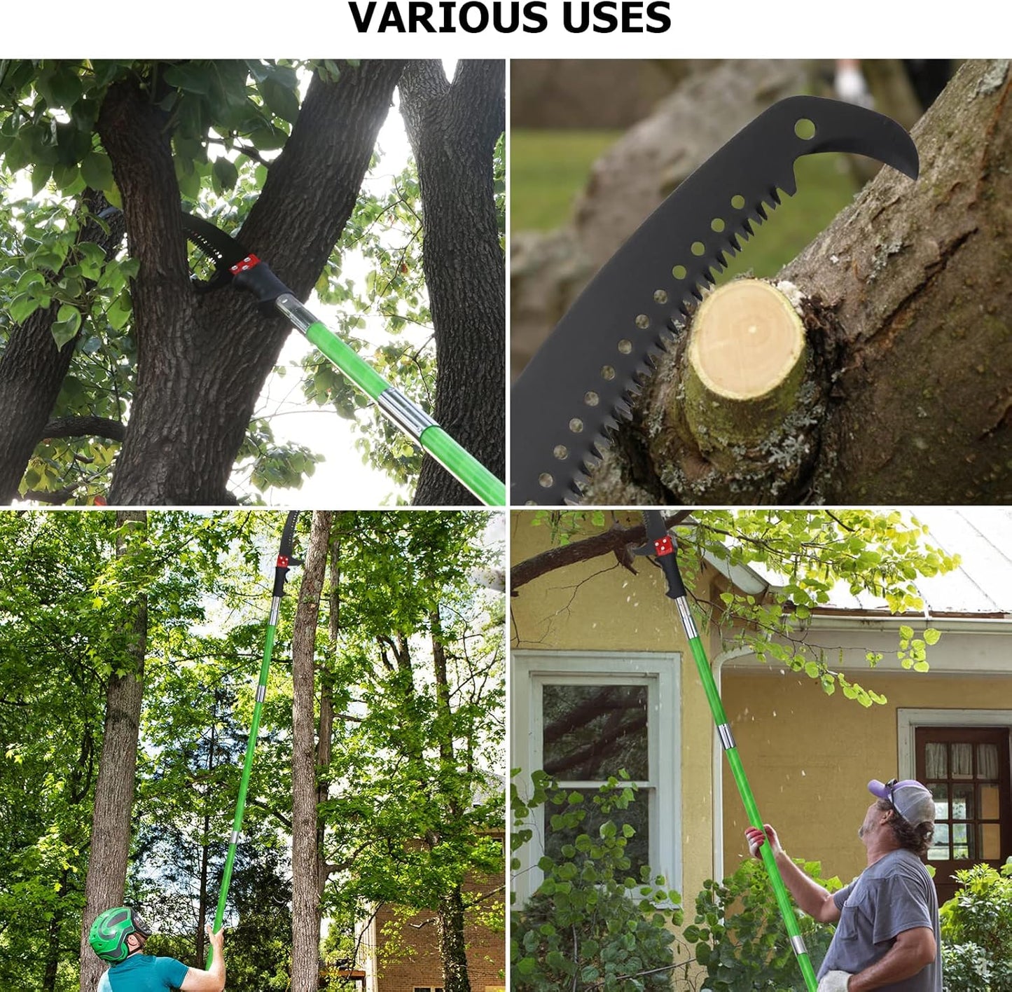 27 Feet Tree Pole Pruner Manual Branches Trimmer Tree Branch Garden Tools Loppers Hand Pole Saws Extendable Height