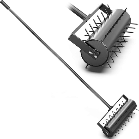 18-inch Lawn Aerator, Rolling Aerator Lawn Tool, Heavy Duty Lawn Aerator Tool, Grass Aerator & Garden Tools for Aeration & Soil Health